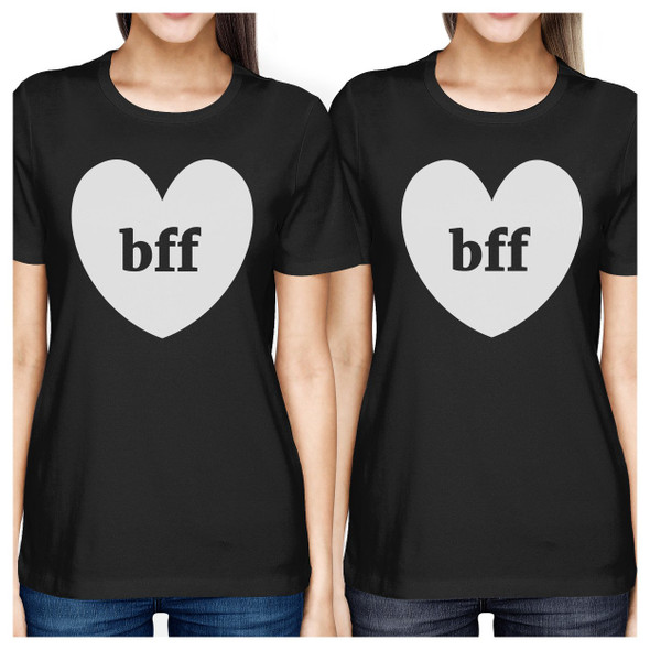 Bff Hearts BFF Matching Black Shirts - 3PFT065BK WM WM