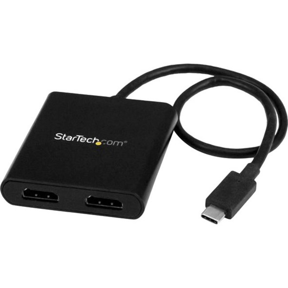 StarTech.com USB-C to HDMI Adapter - 4K - 2 Port MST Hub - Thunderbolt 3 Compatible - Multi Monitor Splitter