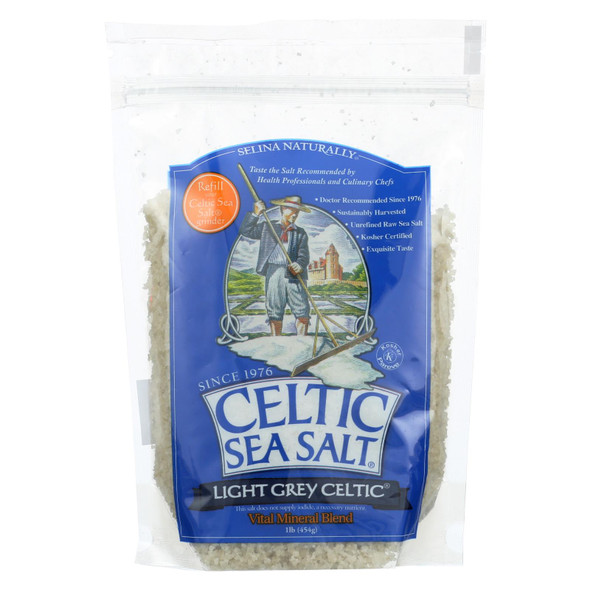 Celtic Sea Salt Reseal Bag - Light Grey - Case Of 6 Lbs