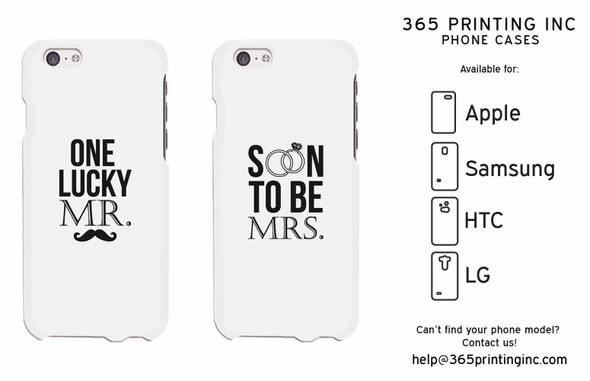 One Lucky Mr and Soon to be Mrs Couple Matching Phone Cases - 3PAS065 MI7P WI7P