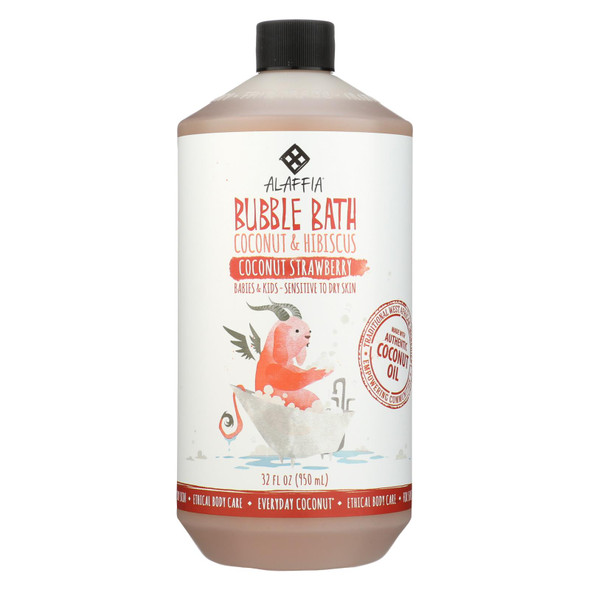 Alaffia - Everyday Bubble Bath - Coconut Strawberry - 32 Fl Oz.