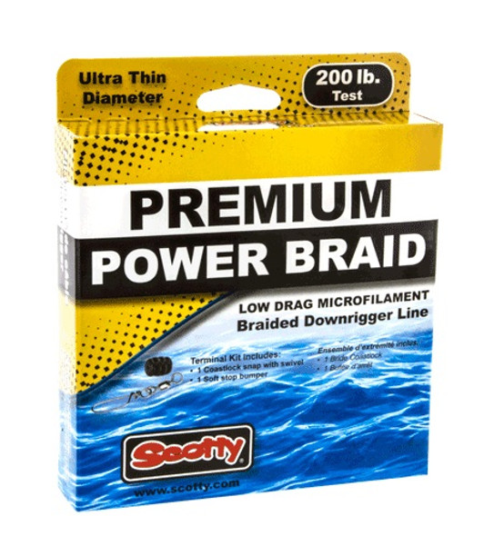 Scotty Premium Power Braid Downrigger Line - 300ft of 200lb Test