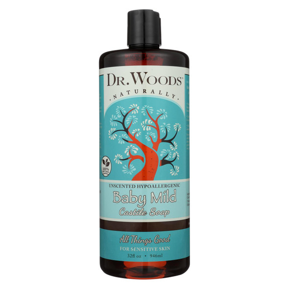 Dr. Woods Naturals Castile Soap - Baby Mild - Case Of 1 - 32 Oz.