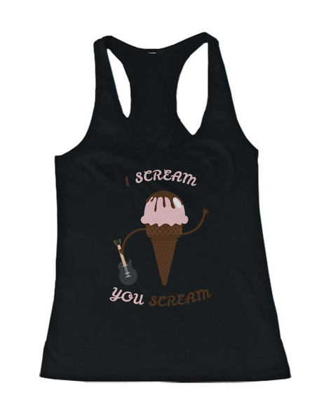 I Scream You Scream Ice Cream Women's Tank Top Humorous Tank Top for Lady