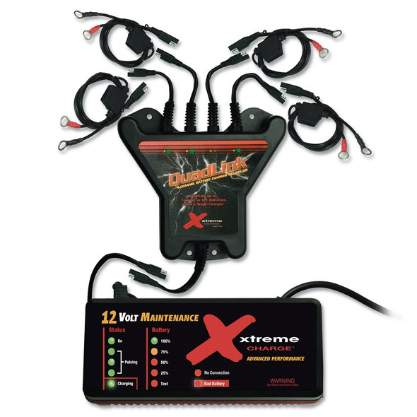 PulseTech Xtreme 4-Station QuadLink Battery Charger Kit