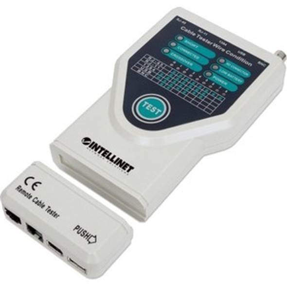 Intellinet Network Solutions 5-in-1 RJ45, 10Base2 / BNC, RJ11, USB and FireWire Cable Tester