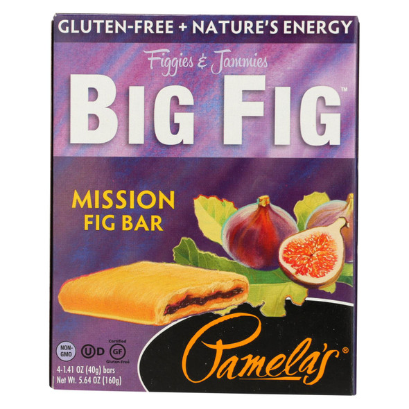 Pamela's Products - Gluten-free Big Fig Bar - Mission Fig - Case Of 8 - 5.64 Oz.