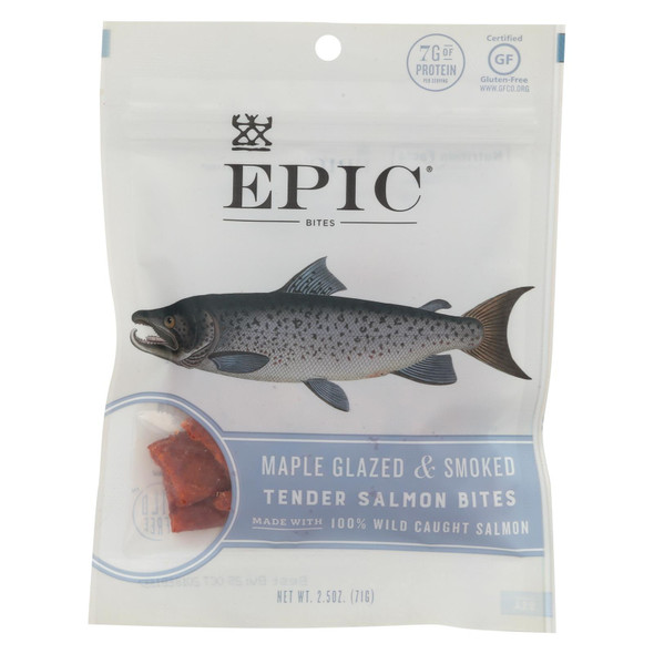 Epic - Jerky Bites - Salmon Maple Dill - Case Of 8 - 2.5 Oz.