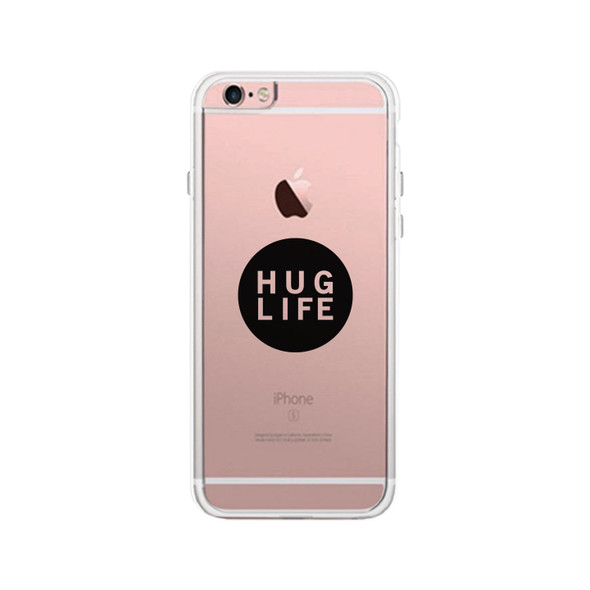 Hug Life Black Sleeveless Clear Phone Case