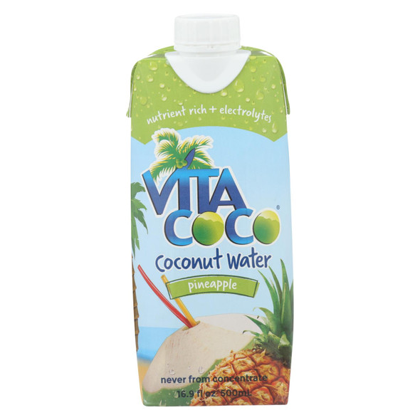 Vita Coco Coconut Water - Pineapple - Case Of 12 - 500 Ml