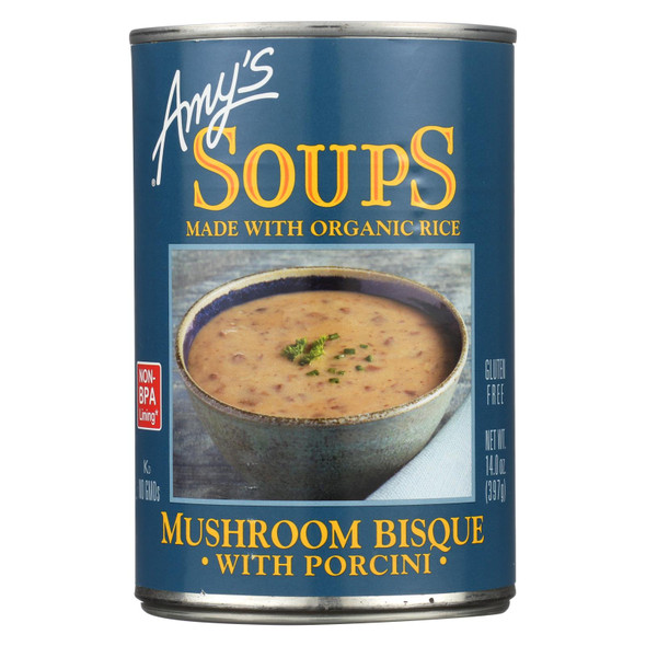 Amy's - Mushroom Bisque With Porcini - Case Of 12 - 14 Oz