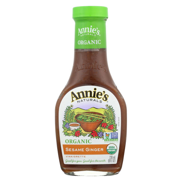 Annie's Naturals Vinaigrette Organic Sesame Ginger - Case Of 6 - 8 Fl Oz.