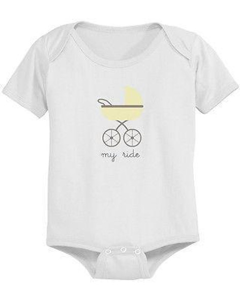 My Ride Cute Baby Bodysuit - Pre-Shrunk Cotton Snap-On Style Baby Bodysuit