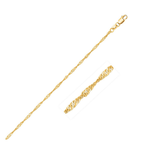 14k Yellow Gold Singapore Chain 1.5mm - RJ60485-16