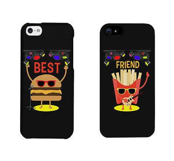 Hamburger And Fries Rock Stars Cute BFF Matching Phone Cases Gift - 3PFAS020 MGS6 WGS6