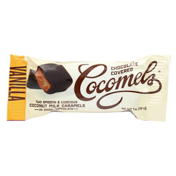 Cocomel - Dark Chocolate Covered Cocomel -s - Vanilla - Case Of 15 - 1 Oz.