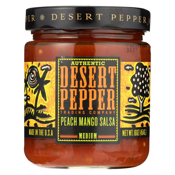 Desert Pepper Trading - Medium Hot Peach Mango Salsa - Case Of 6 - 16 Oz.