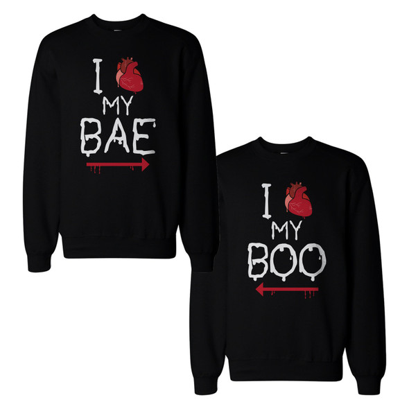 My Bae And Boo Couple Sweatshirts Halloween Matching Sweat Shirts - 3PSS057 MXL WXL