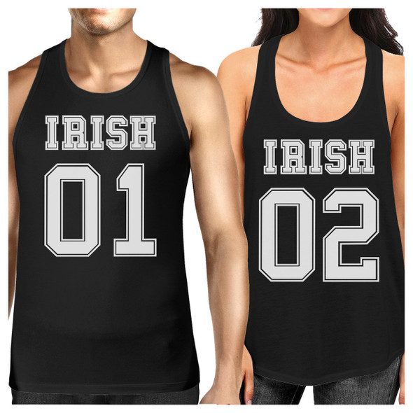 Irish 01 Irish 02 Cute Couples Matching Tanks For St Patricks Day - 3PTT033BK MS WS