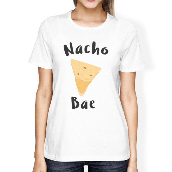 Nocho Bae Women's White T-shirt Cute Graphic Tee For Her Birthday
