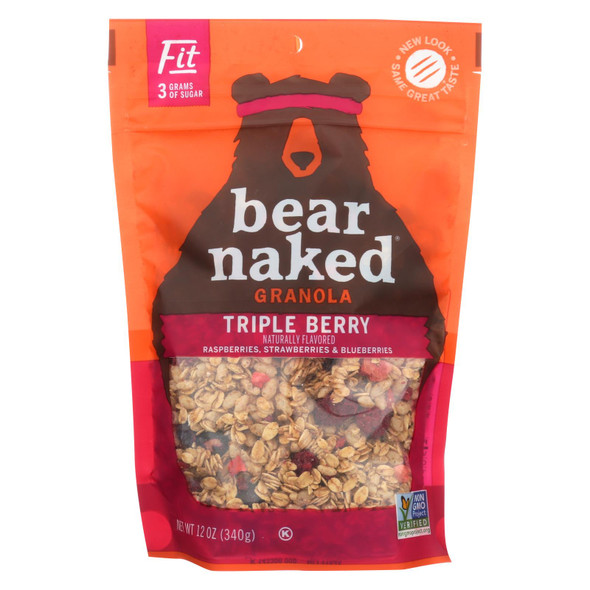 Bear Naked Granola - Triple Berry Fit - Case Of 6 - 12 Oz.