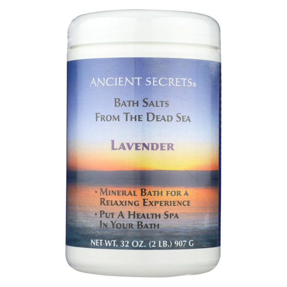 Ancient Secrets Aromatherapy Dead Sea Mineral Baths Lavender - 2 Lbs
