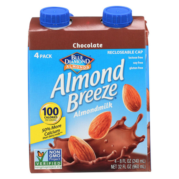 Almond Breeze - Almond Milk - Chocolate - Case Of 6 - 4/8 Oz.