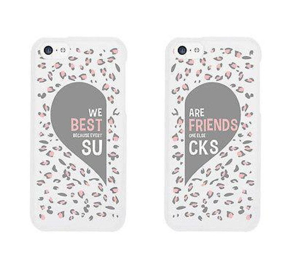 Leopard Pattern Cute BFF Matching Phone Cases For Best Friends Gift - 3PFAS021 MI7 WI7