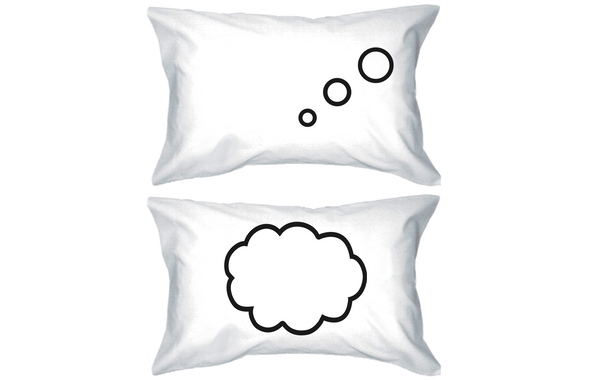 Thinking Cloud Pillows Standard Size 21 x 30 Matching Couple Pillowcases