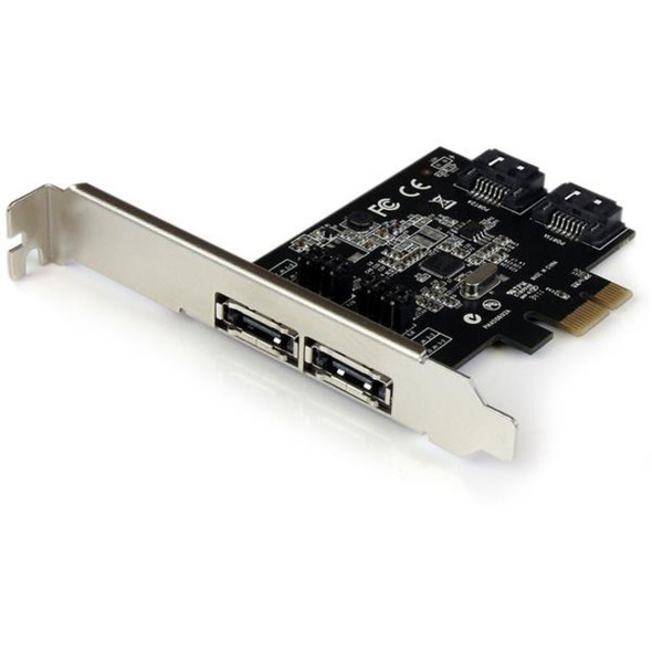 StarTech.com 2 Port PCI Express SATA 6 Gbps eSATA Controller Card - Dual Port PCIe SATA III Card - 2 Int/2 Ext