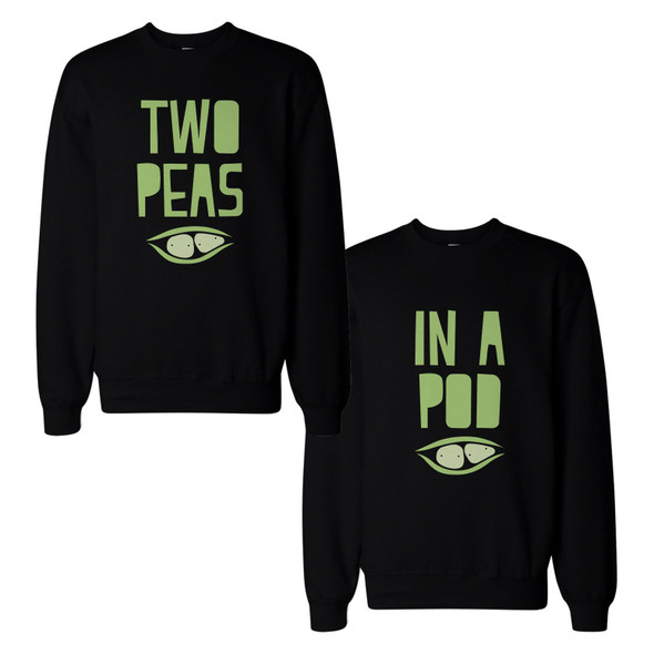 Two Peas in a Pod Funny BFF Matching SweatShirts Gift for Best Friend - 3PFSS016 ML WL