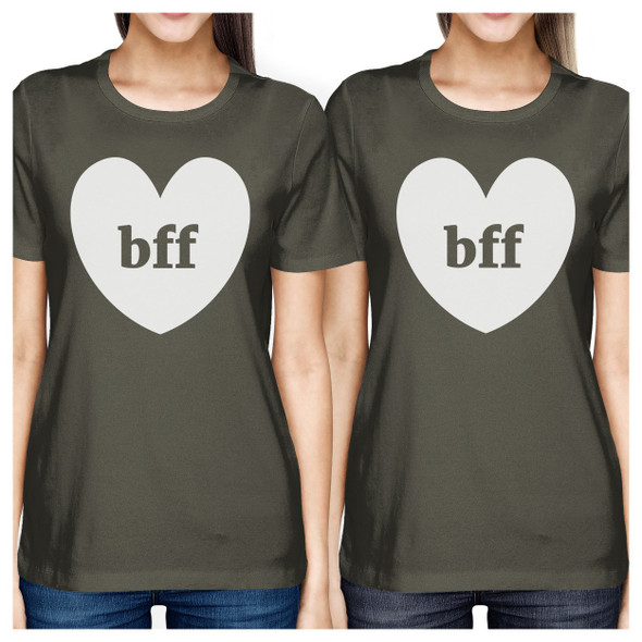 Bff Hearts BFF Matching Dark Grey Shirts - 3PFT065CG W2XL W2XL