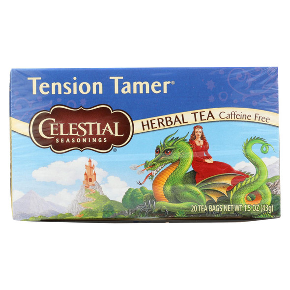 Celestial Seasonings Tension Tamer Herbal Tea Caffeine Free - 20 Tea Bags - Case Of 6