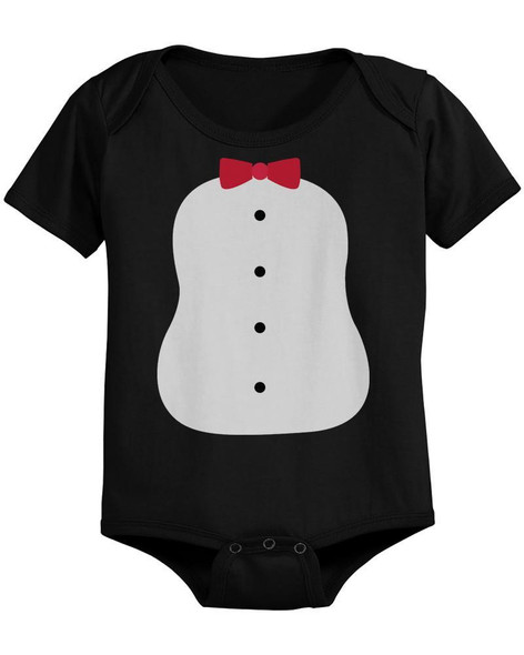 Penguin Costume Baby Bodysuits Black Infant Snap On Bodysuits Perfect for Halloween
