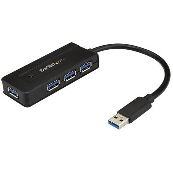 StarTech.com 4 Port USB 3.0 Hub - Small USB with Charge Port - Powered USB 3.0 Hub Includes Power Adapter - USB Port Extender