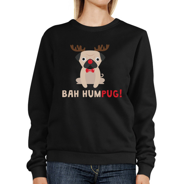 Bah Humpug Sweatshirt Cute Christmas Pullover Fleece For Pug Owner