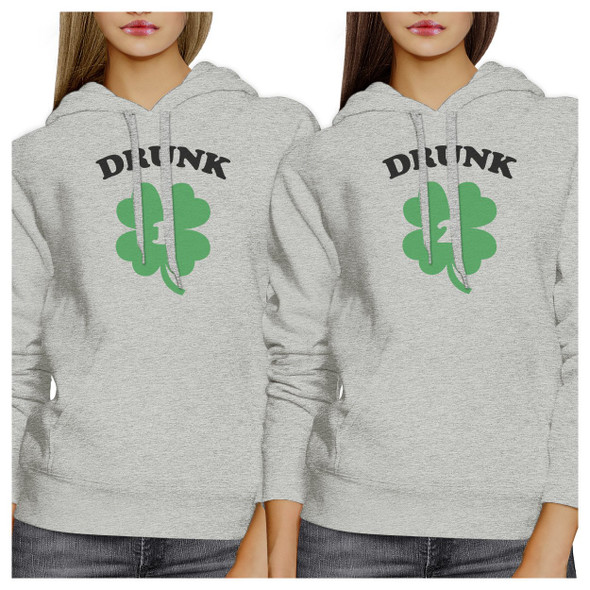 Drunk1 Drunk 2 Cute BFF Matching Hoodies Pullover Funny Gift Ideas - 3PFHD015HG MM WM