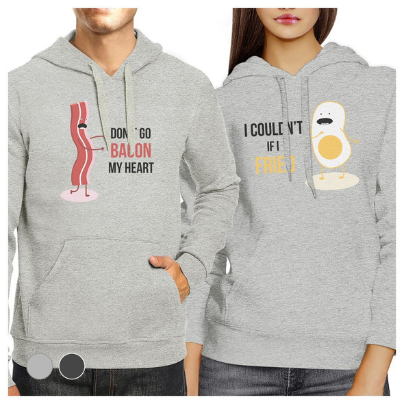 Bacon And Egg Matching Hoodies Pullover Funny Couples X-Mas Gifts - 3PHD083HG M2XL W2XL