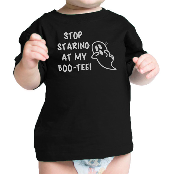 Stop Staring At My Boo-Tee Ghost Baby Black Shirt