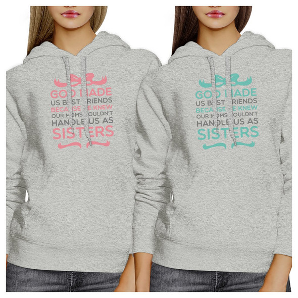 God Made Us BFF Pullover Hoodies Matching Gift Birthday Best Friend - 3PFHD042HG MXL WXL