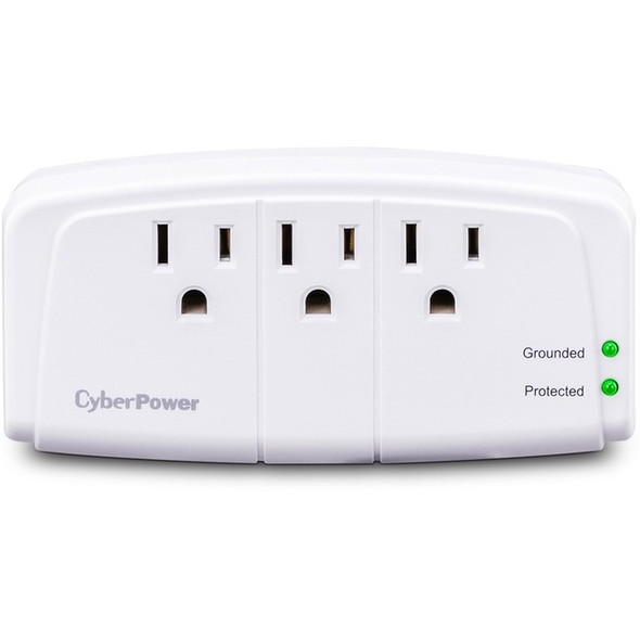 CyberPower CSB300W Essential 3-Outlets Surge Suppressor Wall Tap Plug - Plain Brown Boxes