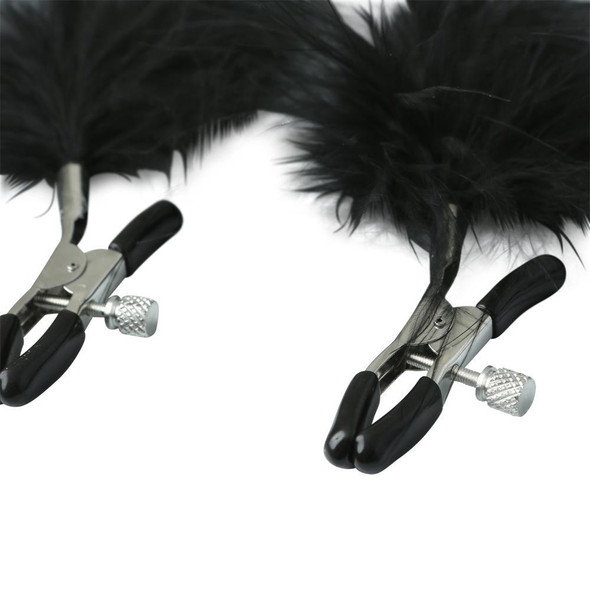 Sex & Mischief Feathered Nipple Clamps - EOPSS100-82