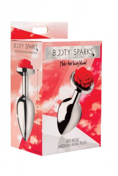 Booty Sparks Red Rose Anal Plug - EOPXRAF634-M