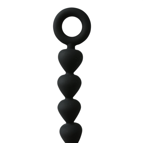 Sex & Mischief Silicone Anal Beads Black - EOPSS100-74