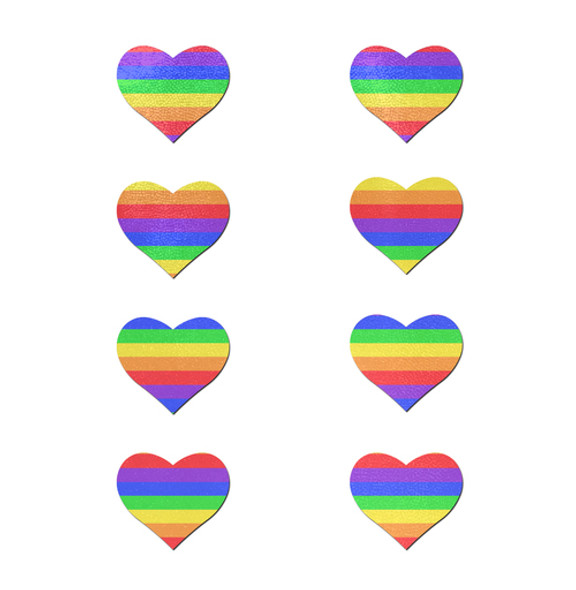 Pastease Body Minis 8 Mini Rainbow Hearts - EOP8370-808B