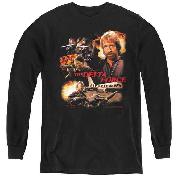 Delta Force/action Pack - Youth Long Sleeve Tee - Black