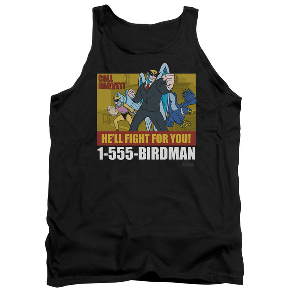 Harvey Birdman/birdman Ad-adult Tank-black