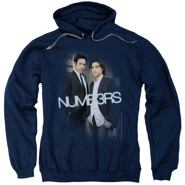 Numb3rs/don & Charlie-adult Pull-over Hoodie-navy