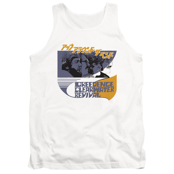 Creedence Clearwater Revival/around The Bend Kanji-adult Tank-white