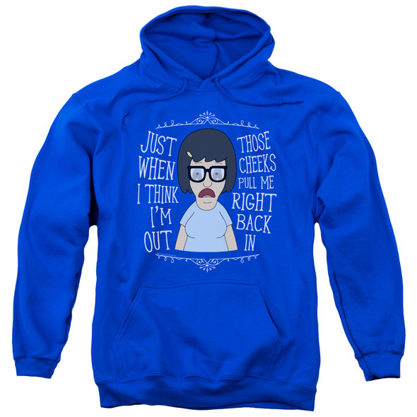 Bobs Burgers/pull Me In-adult Pull-over Hoodie-royal Blue